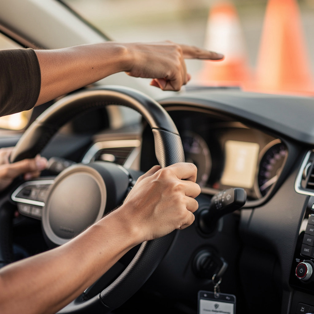 GUNDERSEN DRIVING SCHOOL instructor teaching a student driver in Goleta, CA